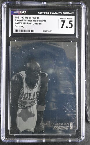 1991-92 Upper Deck Award Winner Holograms #AW1 Michael Jordan Scoring CGC 7.5 SC5