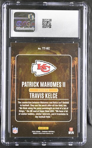 2024 Panini Phoenix Treasured Tandems Mahomes/Kelce Lazer CGC 10