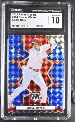 2022 Panini Mosaic #164 Shohei Ohtani Camo Blue CGC 10 SC4