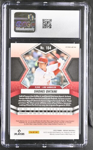 2022 Panini Mosaic #164 Shohei Ohtani Camo Blue CGC 10 SC4