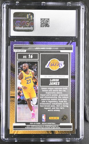 2024-25 Panini Mosaic Jam Masters #16 Lebron James Green CGC 9 SC5
