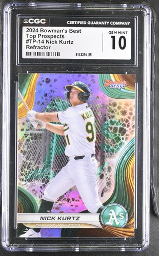 2024 Bowman Best Top Prospects #TP-14 Nick Kurtz Refractor CGC 10 SC4