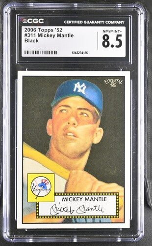 2006 Topps '52 #311 Mickey Mantle Black CGC 8.5 SC4