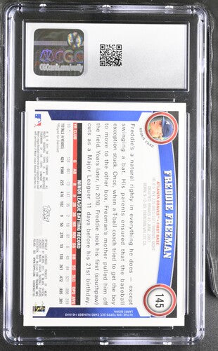 2011 Topps #145 Freddie Freeman CGC 9 SC4