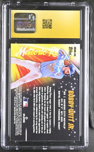 2025 Bowman Chrome Mega Box Meteoric Rise #MR-11 Bobby Witt Jr. CGC Pristine 10 SC4