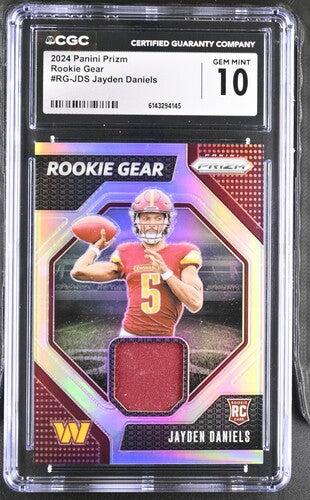 2024 Panini Prizm Rookie Gear #RG-JDS Jayden Daniels CGC 10 SC2