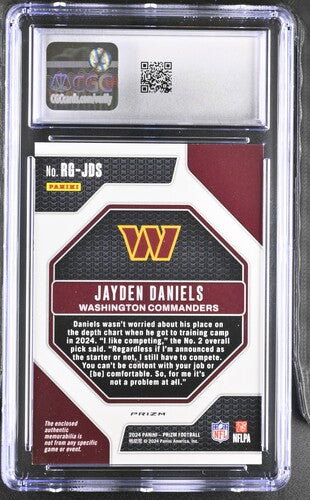 2024 Panini Prizm Rookie Gear #RG-JDS Jayden Daniels CGC 10 SC2
