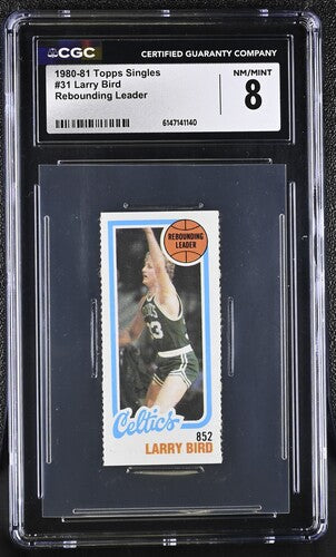 1980-81 Topps Singles #31 Larry Bird Rebounding Leader CGC 8 SC5