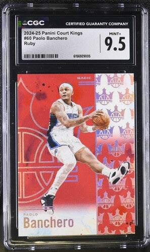 2024-25 PANINI COURT KINGS #60 PAOLO BANCHERO RUBY CGC 9.5 SC5