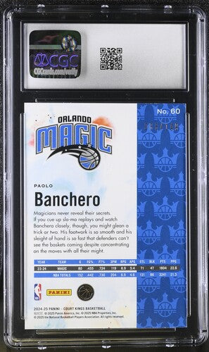 2024-25 PANINI COURT KINGS #60 PAOLO BANCHERO RUBY CGC 9.5 SC5