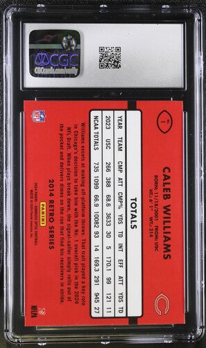 2024 Donruss Optic '14 Retro Series #1 Caleb Williams CGC9.5 SC2
