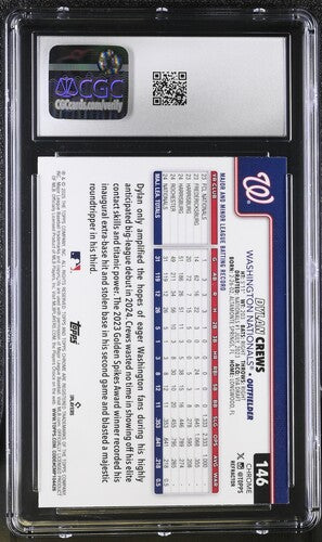 2025 Topps Chrome Dylan Harper Refractor CGC 10 SC4