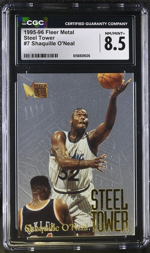 1995-96 Fleer Metal Steel Tower #7 Shaquille O'Neal CGC 8.5 SC5