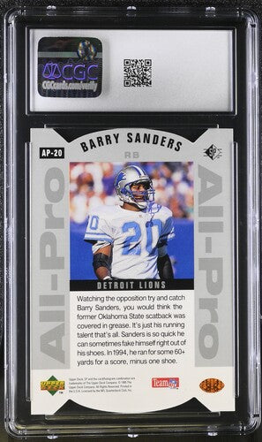 1995 SP All-Pro #AP-20 Barry Sanders CGC 9 SC2