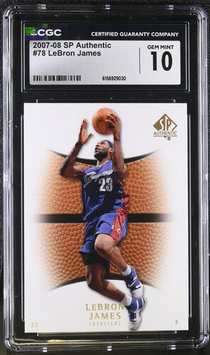 2007-08 SP Authentic #78 LeBron James CGC 10 SC5