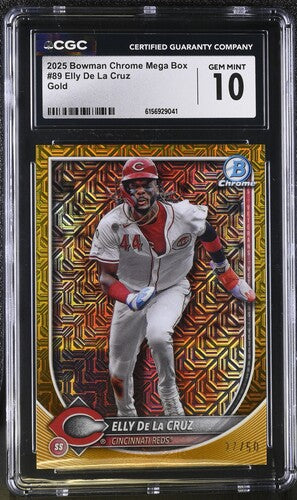 2025 Bowman Chrome Mega Box #89 Elly De La Cruz Gold CGC 10 SC4