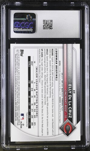 2025 Bowman Chrome Mega Box #89 Elly De La Cruz Gold CGC 10 SC4