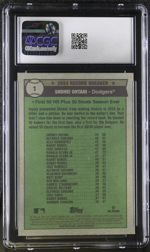 2025 Topps Heritage Chrome #1 Shohei Ohtani Silver Sparkle Refractor CGC 9 SC4