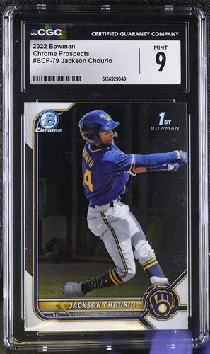 2022 Bowman Chrome Prospects #BCP-79 Jackson Chourio CGC 9 SC3