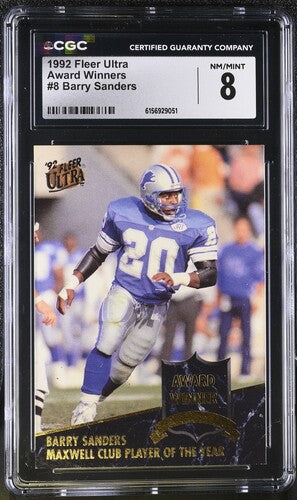 1992 Fleer Ultra Award Winners #8 Barry Sanders CGC 8 SC2