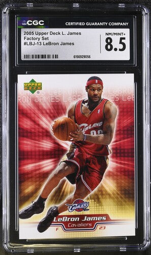 2005 UPPER DECK L. JAMES FACTORY SET #LBJ-13 LEBRON JAMES CGC 8.5 SC5