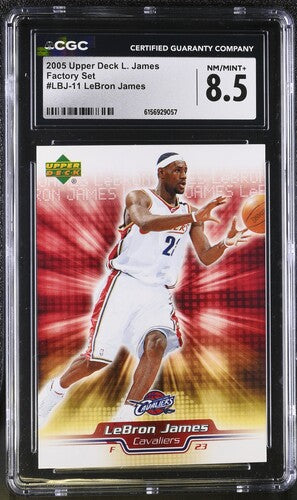 2005 UPPER DECK L. JAMES FACTORY SET #LBJ-11 CGC 8.5 SC5