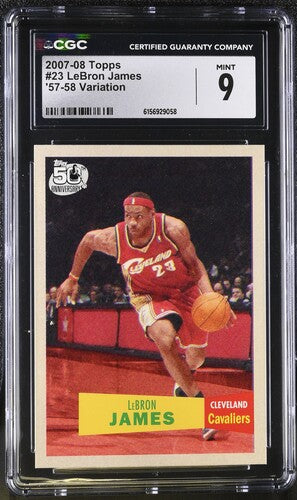 2007-08 TOPPS #23 LEBRON JAMES 57-58 VARIATION CGC 9 SC5