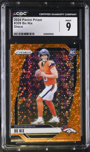 2024 Panini Prizm #309 Bo Nix Disco CGC 9 SC2