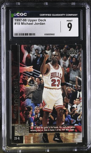 1997-98 UPPER DECK #18 MICHAEL JORDAN CGC 9 SC5