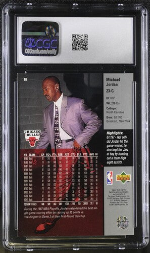 1997-98 UPPER DECK #18 MICHAEL JORDAN CGC 9 SC5