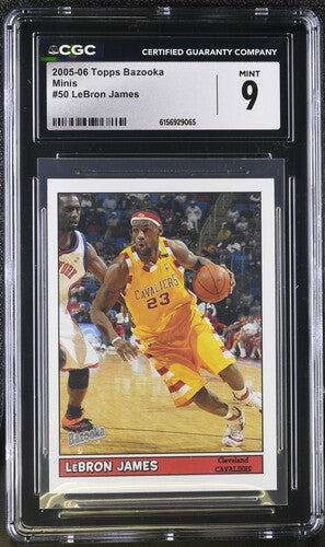 2005-2006 Topps Bazooka Minis #50 LeBron James CGC 9 SC1