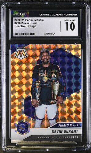 2020-21 Panini Mosaic #296 Kevin Durant Reactive Orange CGC 10 SC5
