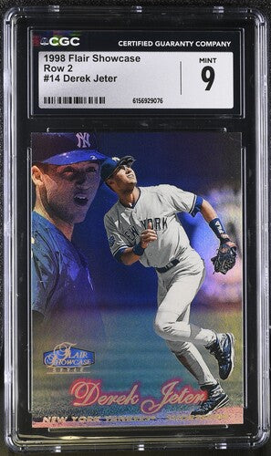 1998 FLAIR SHOWCASE ROW 2 #14 DEREK JETER CGC 9 SC4