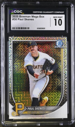 2025 BOWMAN MEGA BOX #30 PAUL SKENES CGC 10 SC4