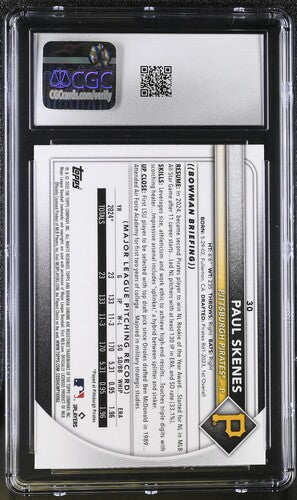 2025 BOWMAN MEGA BOX #30 PAUL SKENES CGC 10 SC4