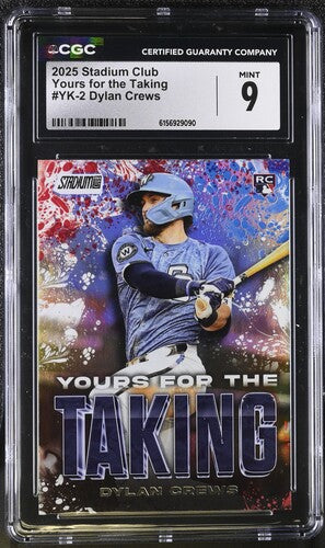 2025 Stadium Club Yours for the Taking #YK-2 Dylan Crews CGC 9 SC4
