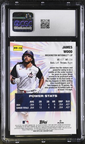 2025 Topps Chrome Power Players #PP-19 James Wood CGC 9 SC4