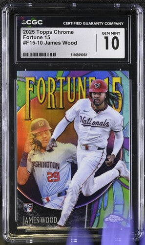 2025 Topps Chrome Fortune 15 #F15-10 James Wood CGC 10 SC4