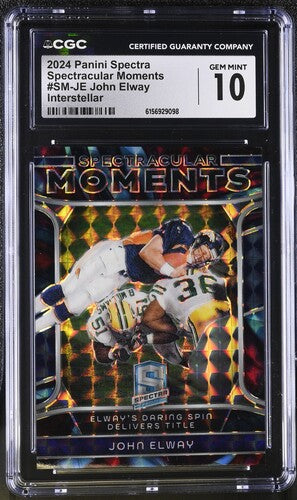 2024 Panini Spectra Spectracular Moments #SM-JE John Elway Interstellar CGC 10 SC2