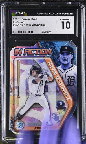 2025 Bowman Draft In Action #BIA-10 Kevin McGonigle CGC 10 SC4
