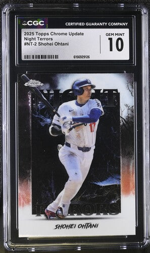 2025 Topps Chrome Update Night Terrors #NT-2 Shohei Ohtani CGC 10 SC4