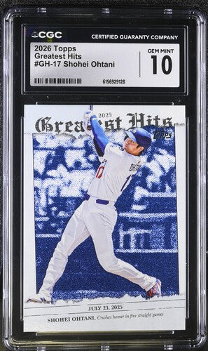 2026 Topps Greatest Hits #GH-17 Shohei Ohtani CGC 10 SC4