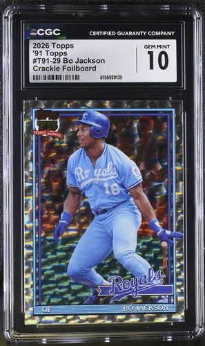 2026 Topps '91 Topps Bo Jackson Crackle Foilboard CGC 10 SC4