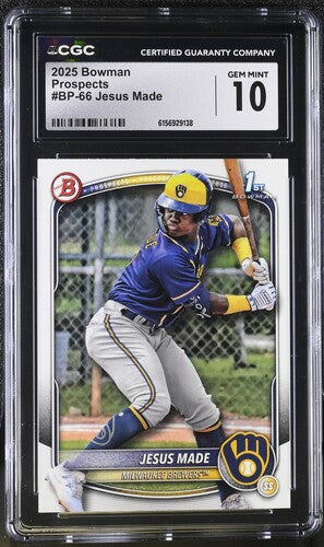 2025 Bowman Prospects Jesus Made CGC 10 SC3