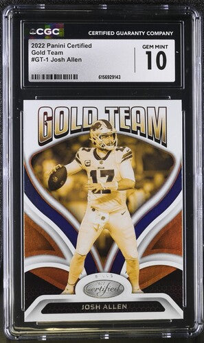 2022 Panini Certified Gold Team #GT-1 Josh Allen CGC 10 SC2