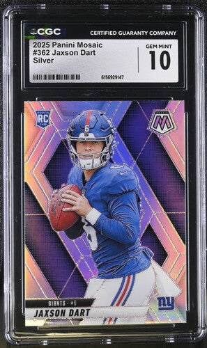 2025 Panini Mosaic #362 Jaxson Dart Silver CGC 10 SC2