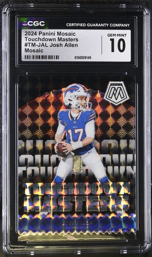 2024 Panini Mosaic Touchdown Masters #TM-JAL Josh Allen CGC 10 SC2
