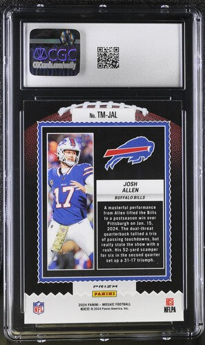 2024 Panini Mosaic Touchdown Masters #TM-JAL Josh Allen CGC 10 SC2