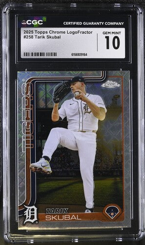 2025 Topps Chrome LogoFractor #258 Tarik Skubal CGC 10 SC4