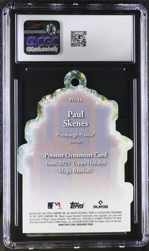 2025 TOPPS HOLIDAY PRESENT DIE-CUT ORNAMENTS #PO-14 PAUL SKENES CGC 10 SC4